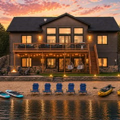 Sunset Lake Escape | Lakefront Fall Escape | Fire Pit + Private Beach