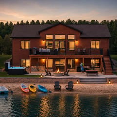 Cozy Lakefront Getaway | Hot Tub & Beach | Sleeps 20