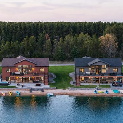 Sleeps 40!  2 Homes• Hot Tubs • Pickleball • Lake Front • Private Beach
