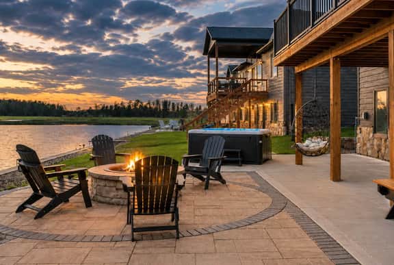 Sleeps 40!  2 Homes• Hot Tubs • Pickleball • Lake Front • Private Beach