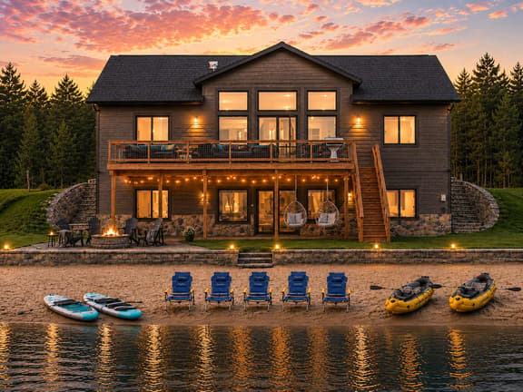Sunset Lake Escape, Beachfront, Dog Friendly